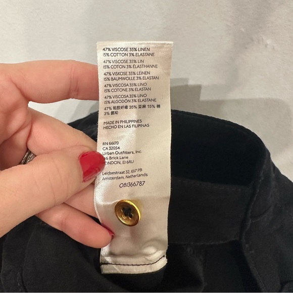 Maeve Anthropologie The Colette Linen Blend Cropped Overall Jupmsuit 8 - Picture 8 of 8